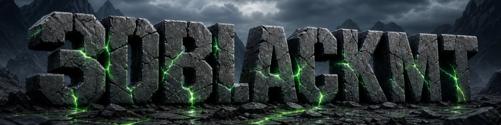 3DBlackMT Banner im dunklen Steinlook